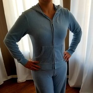 Baby Blue Athletic Works Velour Tracksuit